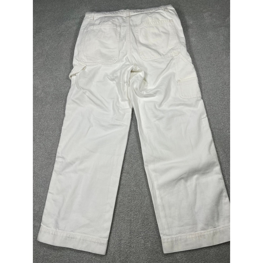 Madewell White Sleeveless Carpenter Jumpsuit Cotton Utility Boilersuit XS - Picture 9 of 10